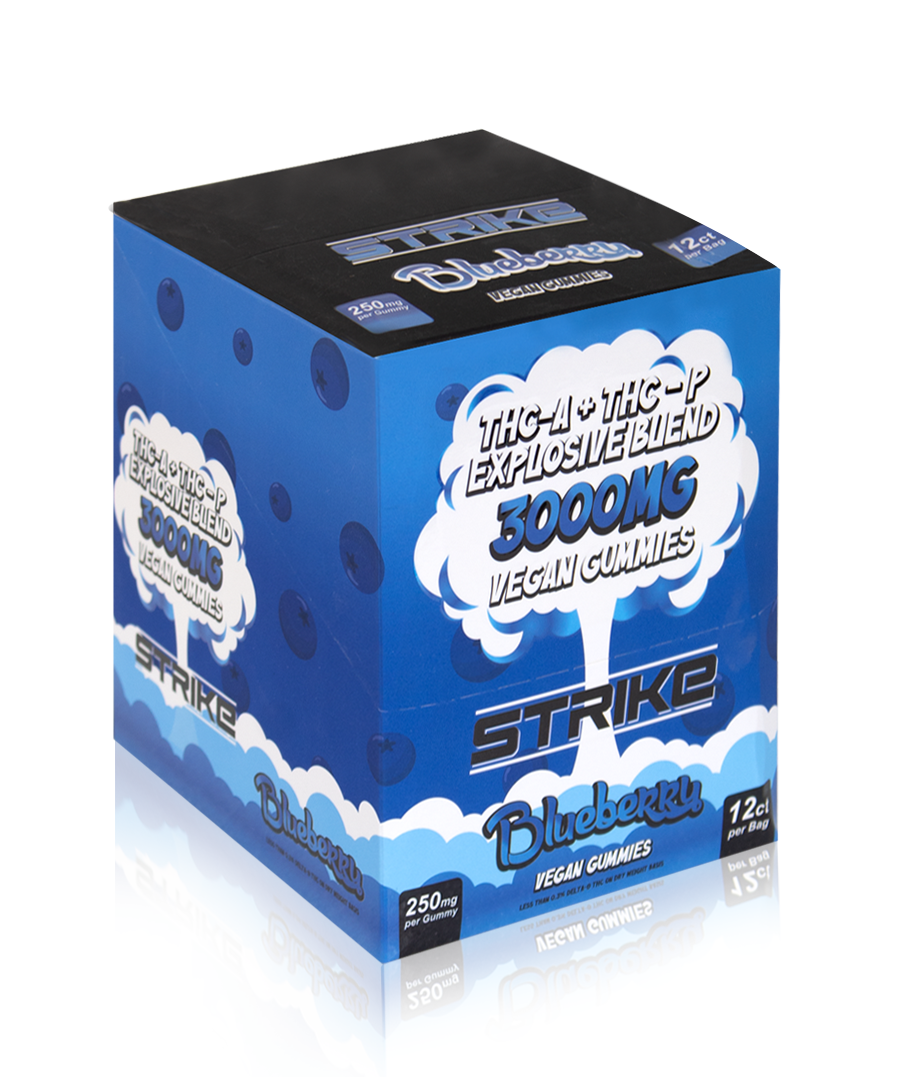 VEGAN GUMMIES STRIKE THC-A + THC-P EXPLOSIVE BLEND BLUEBERRY