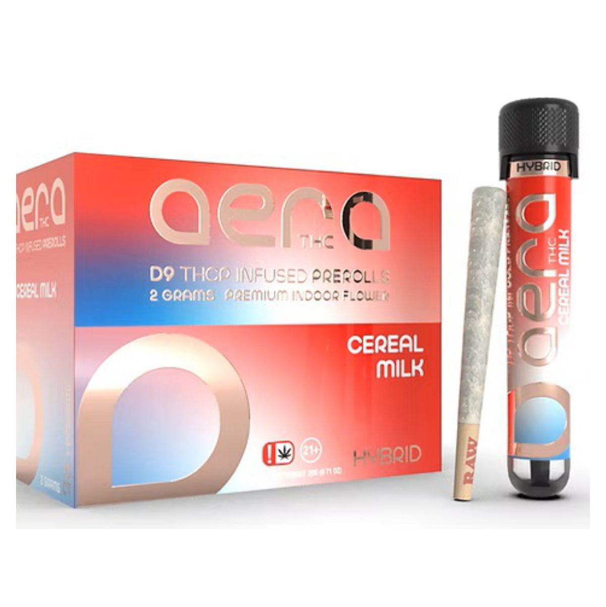 Aera D9 THCP Infused Preroll β Cereal Milk (Hybrid) | 2g Premium Indoor Flower
