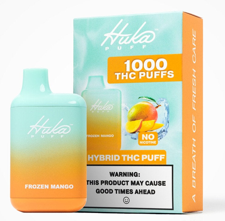 Hukapuff Puff Disposable Vape - THC Puff - Frozen Mango - 1000 Puffs