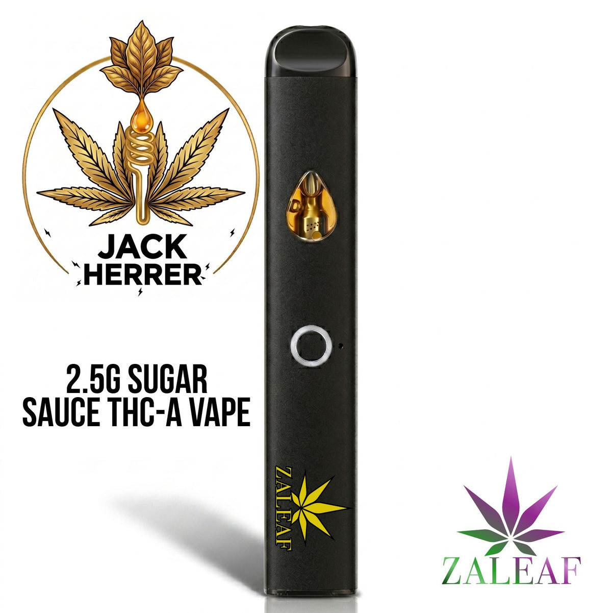 ZALEAF 2.5G SUGAR SAUCE THCA VAPE - JACK HERER (Sativa)