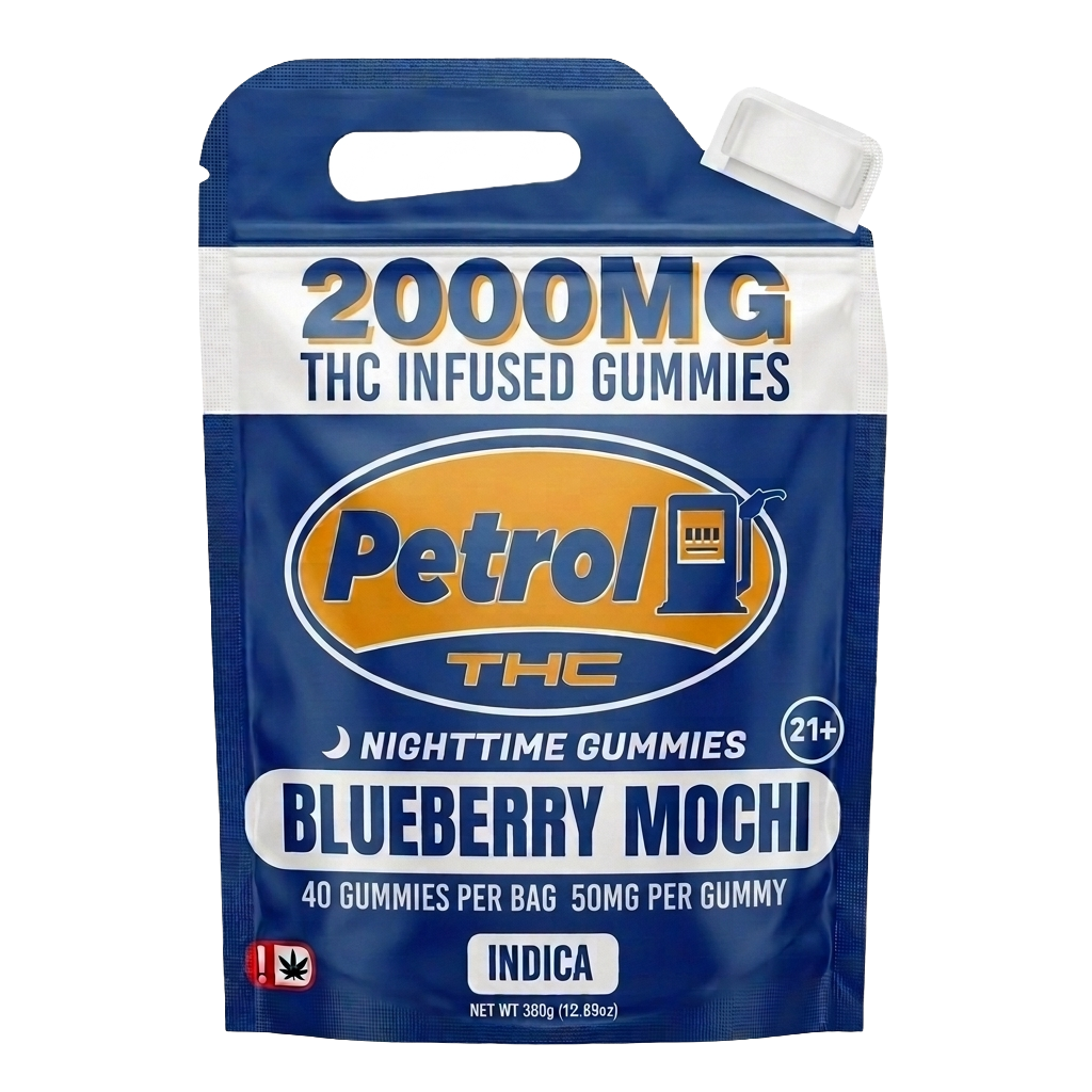 Petrol THC Nighttime Gummies – Blueberry Mochi | 2000MG THC Infused Gummies