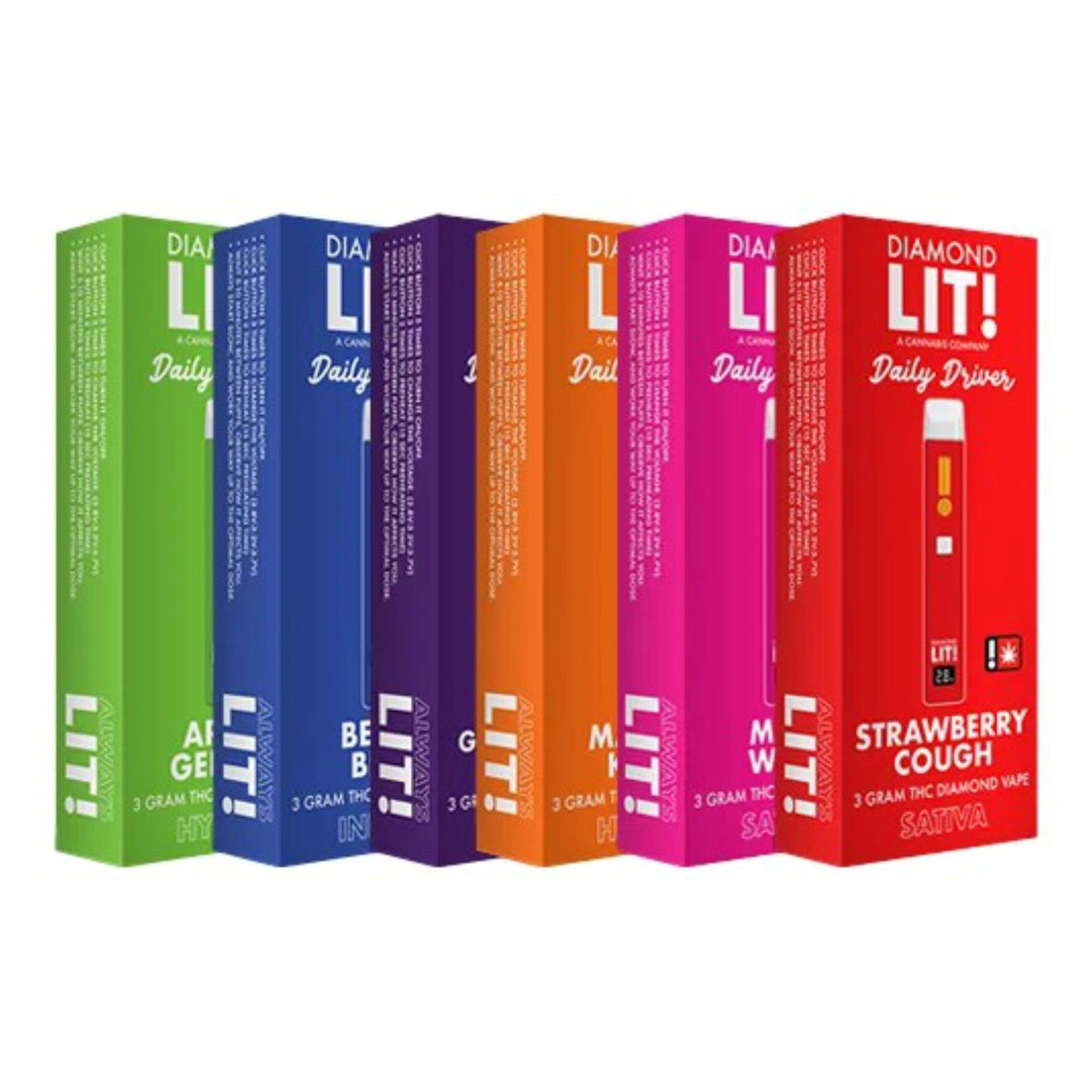 LIT! THC DIAMOND DISPOSABLE VAPE JAMMER 1G , MANGO KUSH - HYBRID