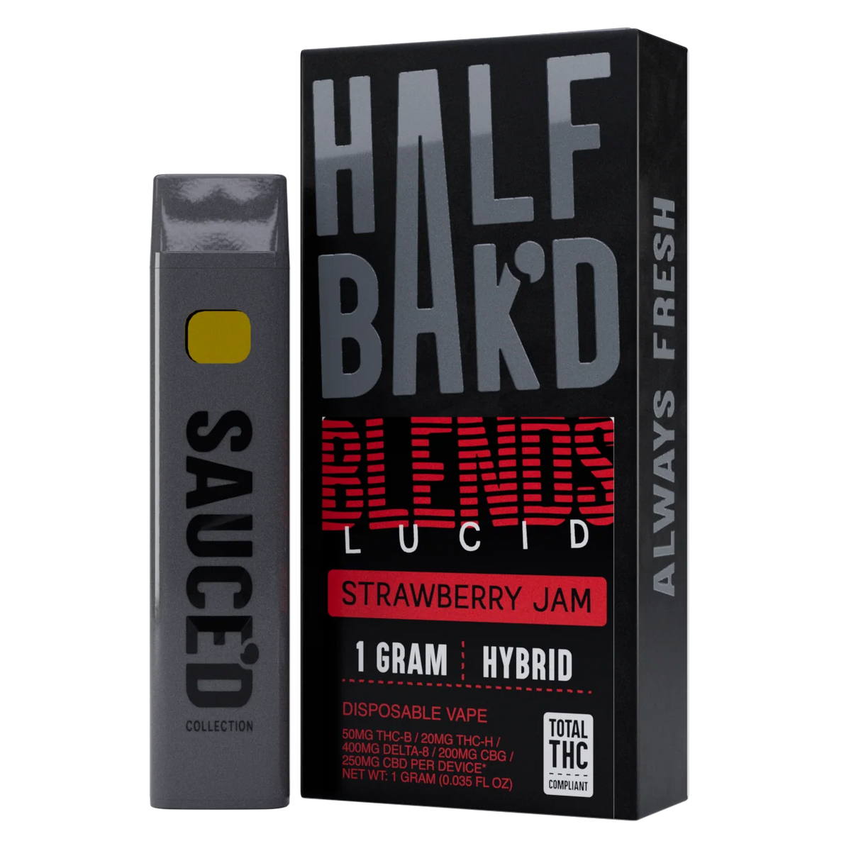 HALFBAK’D BLENDS LUCID – Strawberry Jam (Hybrid)