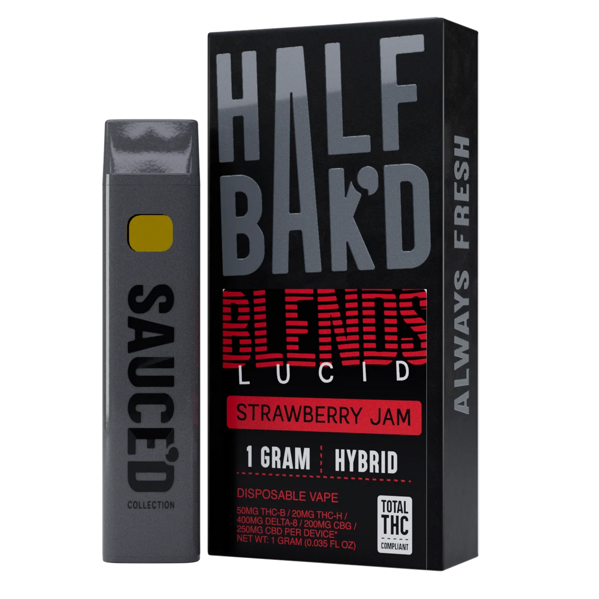 HALFBAK’D BLENDS LUCID – Strawberry Jam (Hybrid)