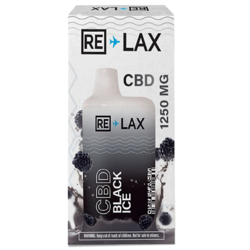 RE-LAX CBD Vape Pen 1250mg Disposable 5000 Puffs - BLACK ICE