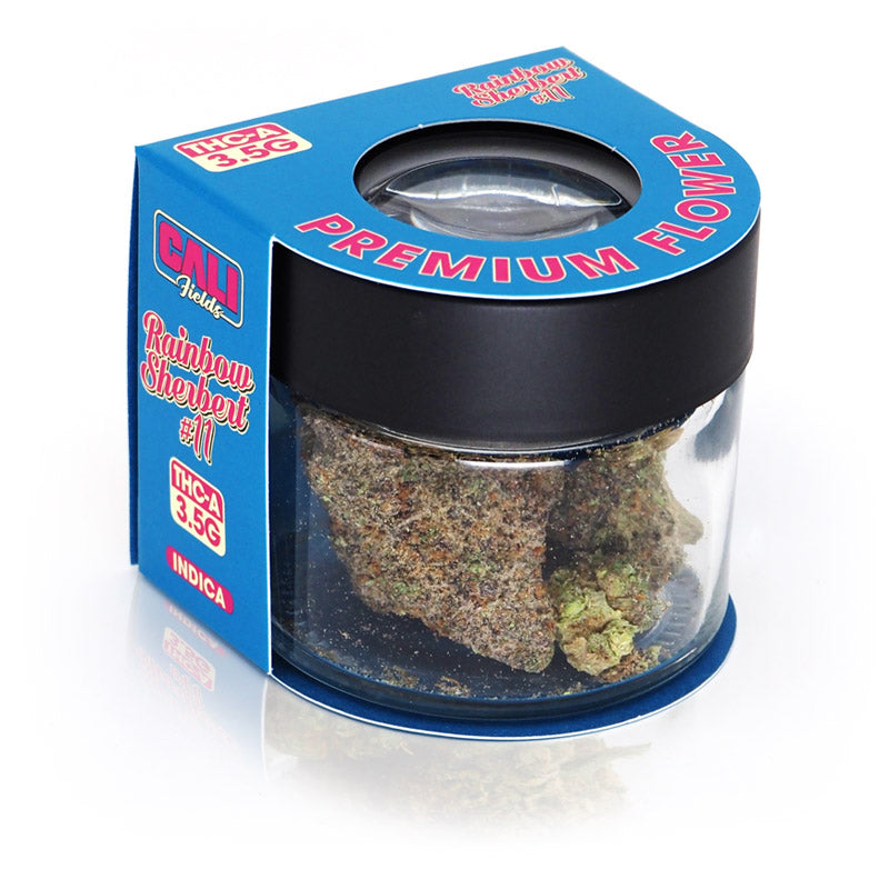 Cali Fields THC-A 3.5G Indoor Flower - Rainbow Sherbet Indica