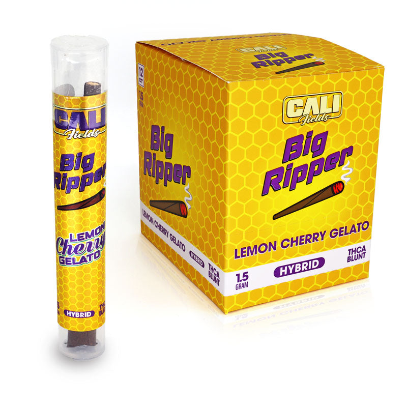 Cali Fields Big Ripper THCA Blunt Pre-Rolls 1.5G (1 Count), Lemon Cherry Gelato Hybrid