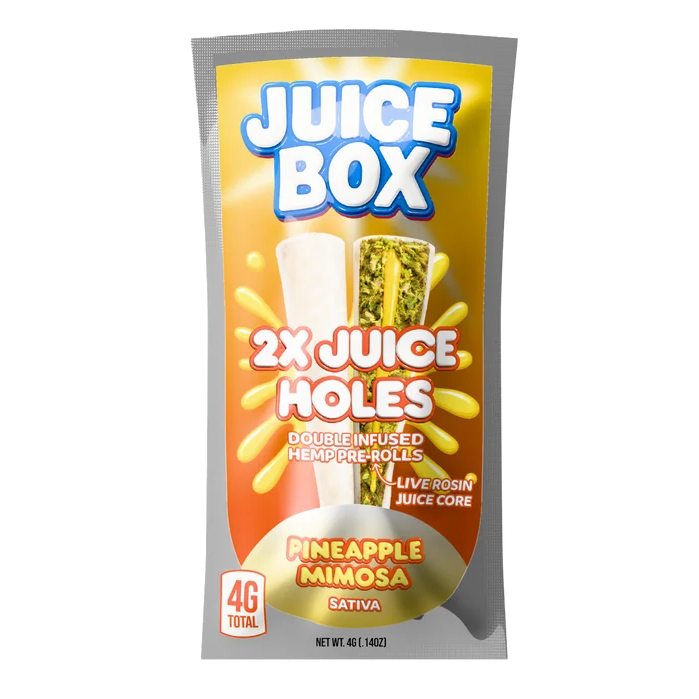 Juice Holes | 2x 2G Double Infused Hemp Pre Rolls | Pineapple Mimosa