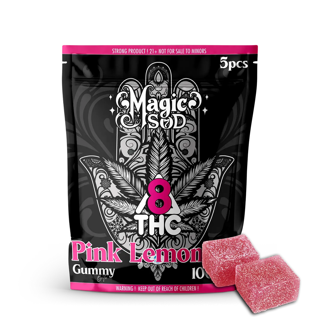 MAGICSOD D8 THC Pink Lemonade Gummies 1000mg (5pcs)