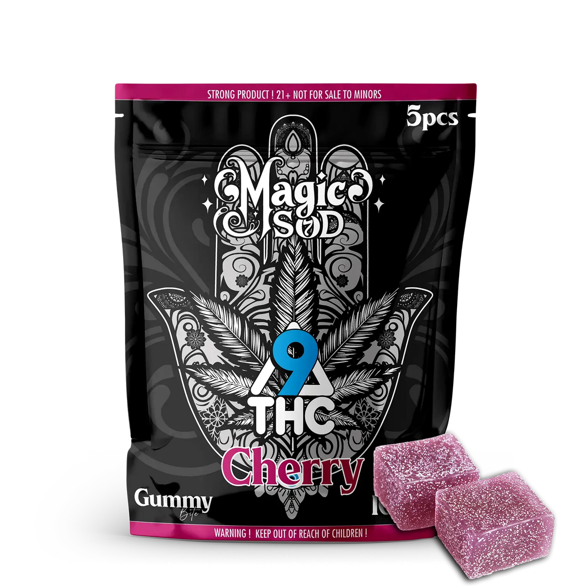 MAGICSOD D9 THC Cherry Gummies 100mg (5pcs)