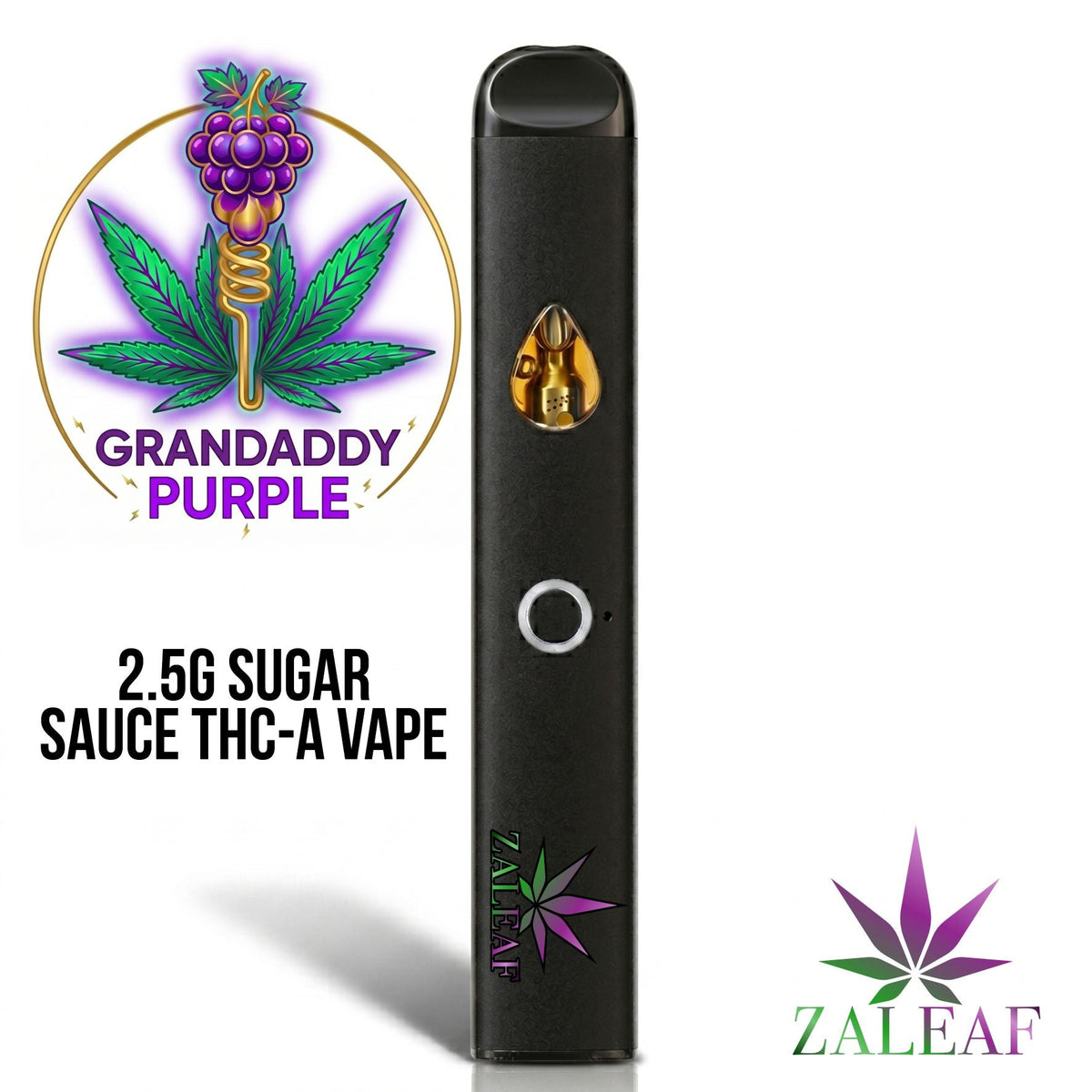 ZALEAF 2.5G SUGAR SAUCE THCA VAPE - GRANDDADDY PURPLE (Indica)