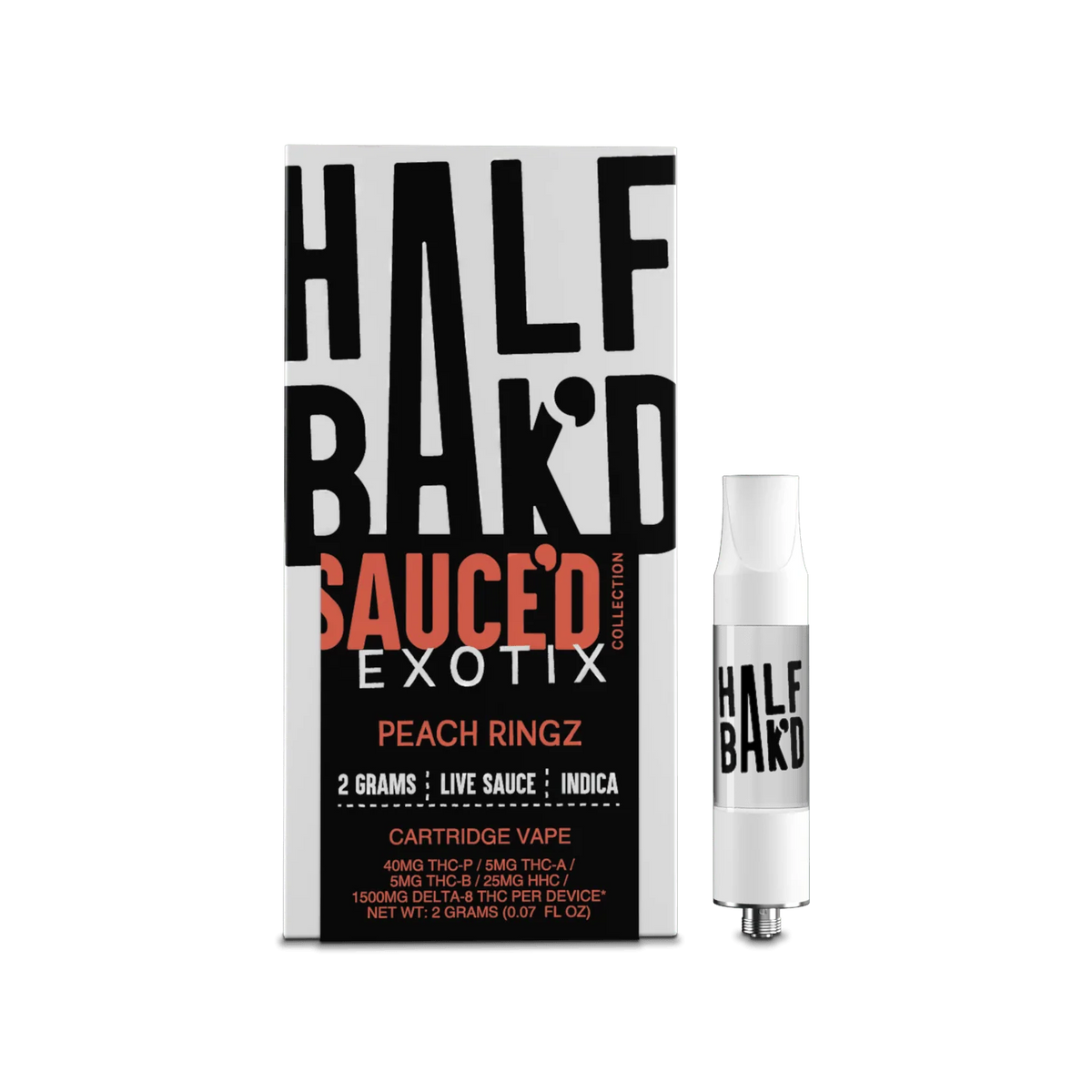 HALF BAKD Peach Rings | 2G Indica Cartridge