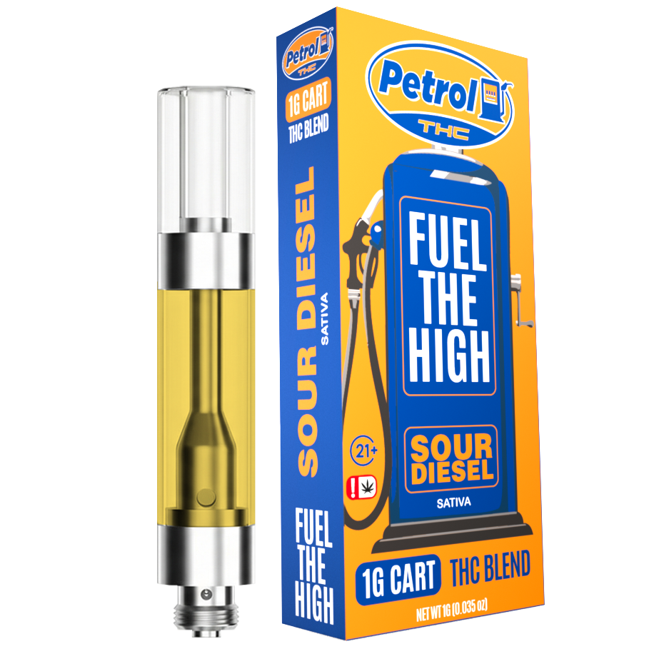 Petrol THC Blend Cartridge | 1G Premium Vape Cartridge | Sour Diesel - Sativa