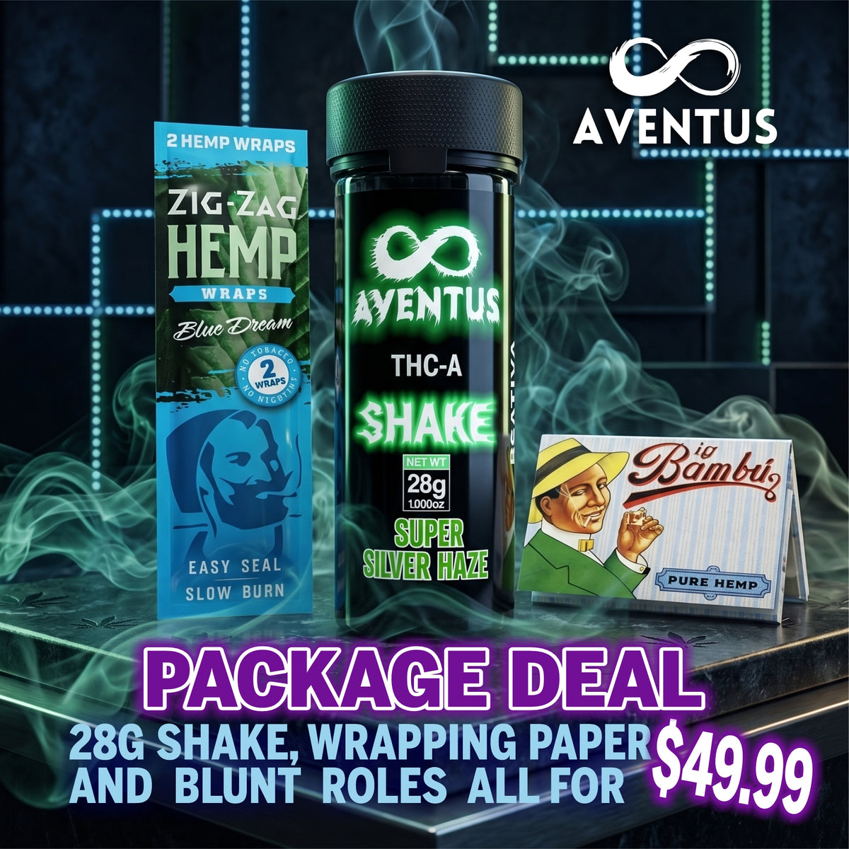 Aventus THC-A Shake – Super Silver Haze (28g) - Sativa  1 ounce