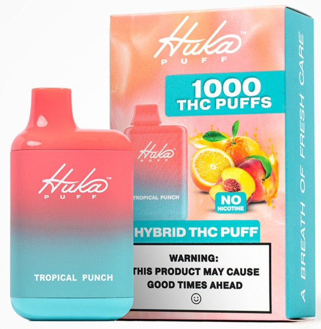 Hukapuff Puff Disposable Vape - THC Puff - Tropical Punch - 1000 Puffs