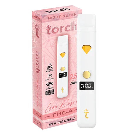 Live Rosin Night Queen Indica Torch THC-A Disposable Vape Pen 2.5g