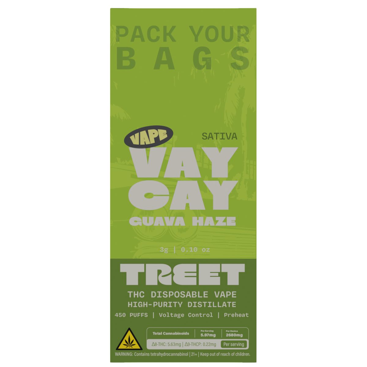 TREET 3G THC DISPOSABLE VAPE – VAY CAY GUAVA HAZE (SATIVA)
