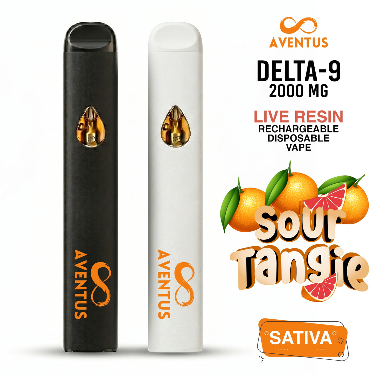 Disposable Vape 2G Delta 9 Sour Tangie Sativa