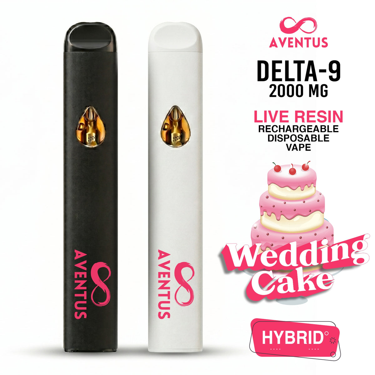 Disposable Vape 2G Delta 9 Wedding Cake Hybrid