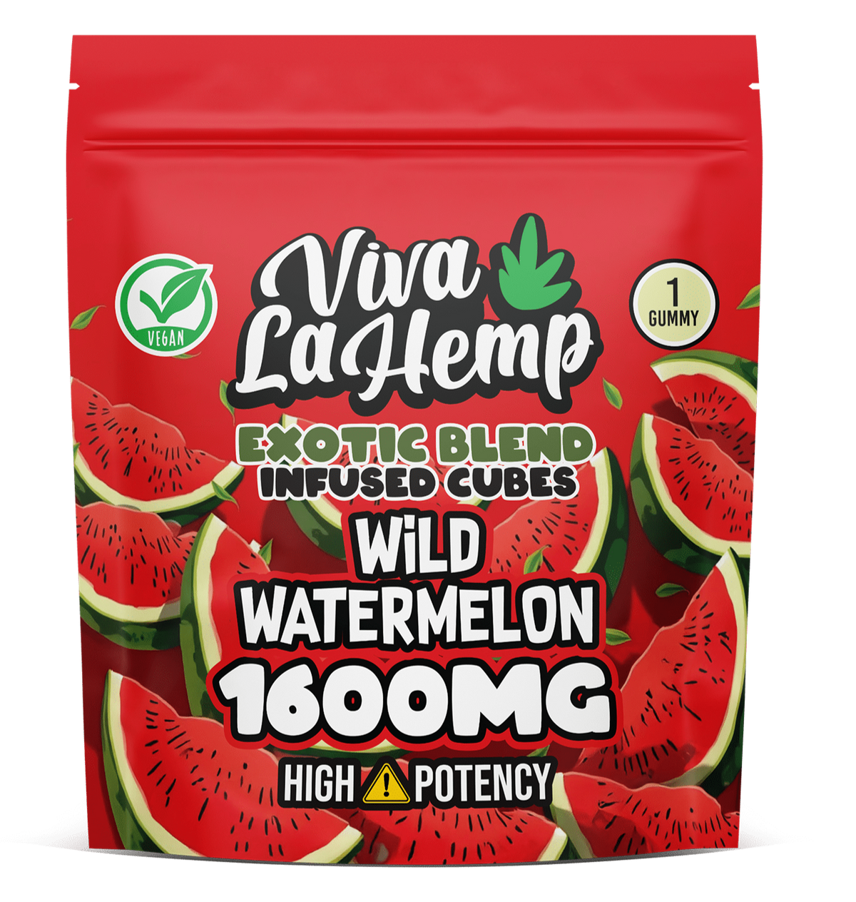 viva la hemp Exotic Blend Infused Cubes – 1600MG Wild Watermelon