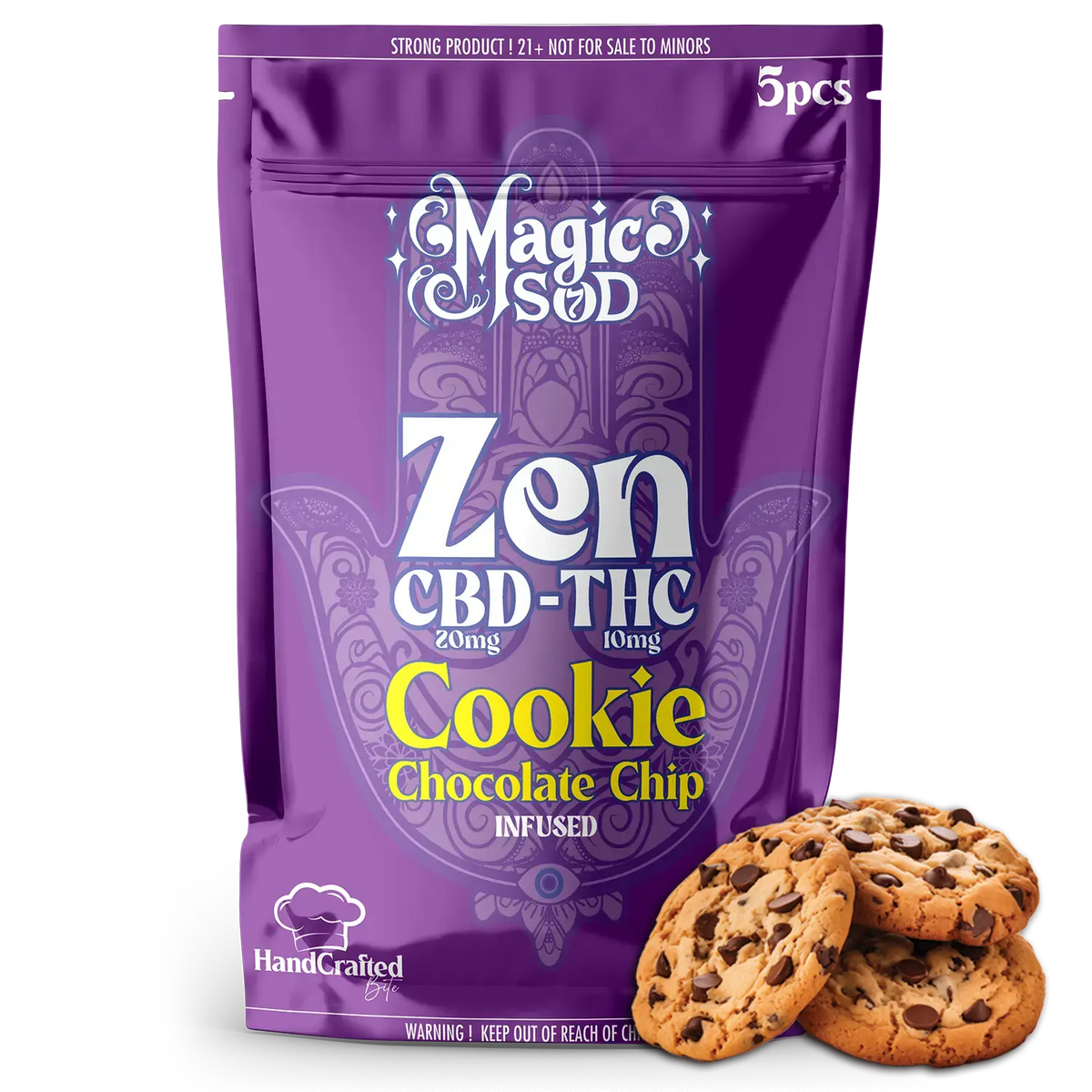 MAGICSOD ZEN CBD-THC COOKIE 150MG - CHOCOLATE CHIP