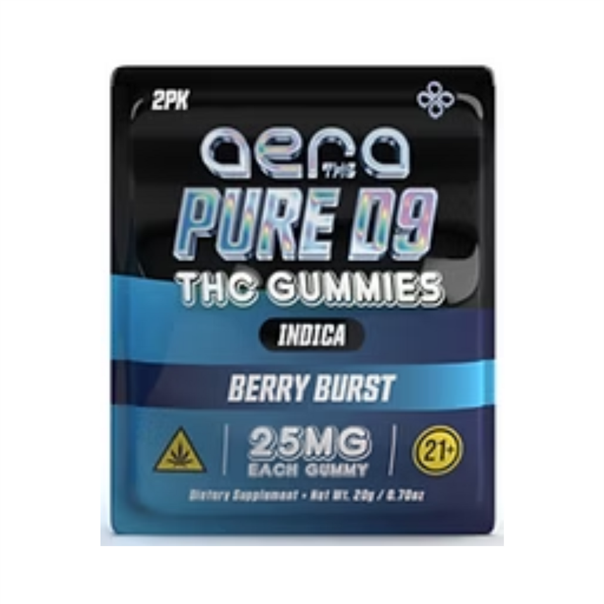 AERA -25MG - D9 THC GUMMIES 2CT
