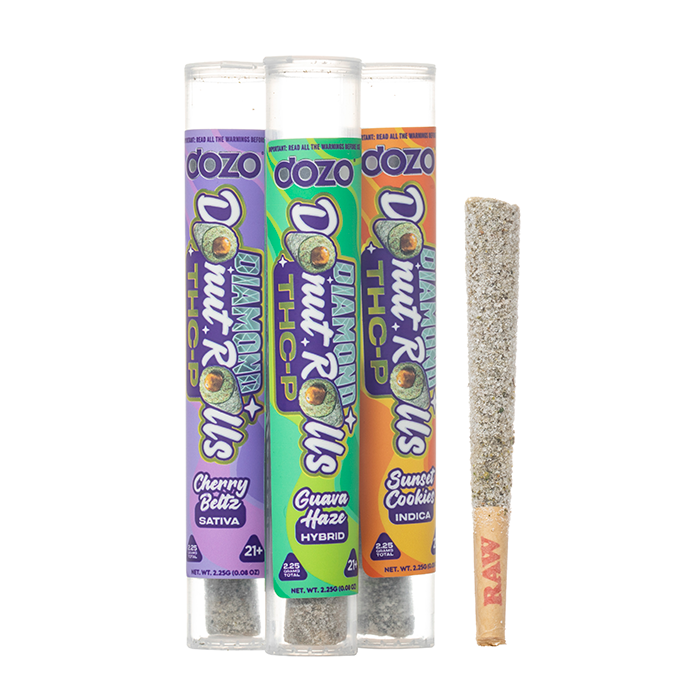 DOZO THCP Diamond Donut Rolls 2.25G - Sunset Cookies (Indica)