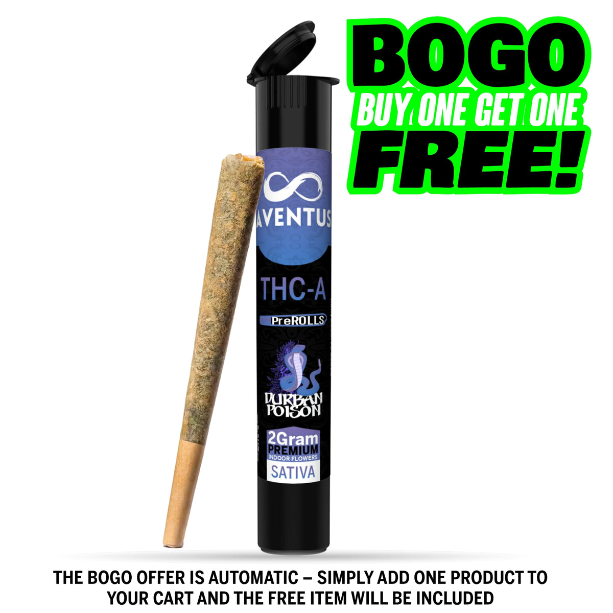 THC-A 2 Gram Pre-Roll DURBAN POISON