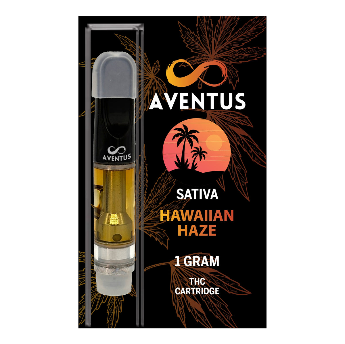 THC HAWAIIAN HAZE Full Spectrum 510 Thread Vape Cartridge 1000mg 1 gram