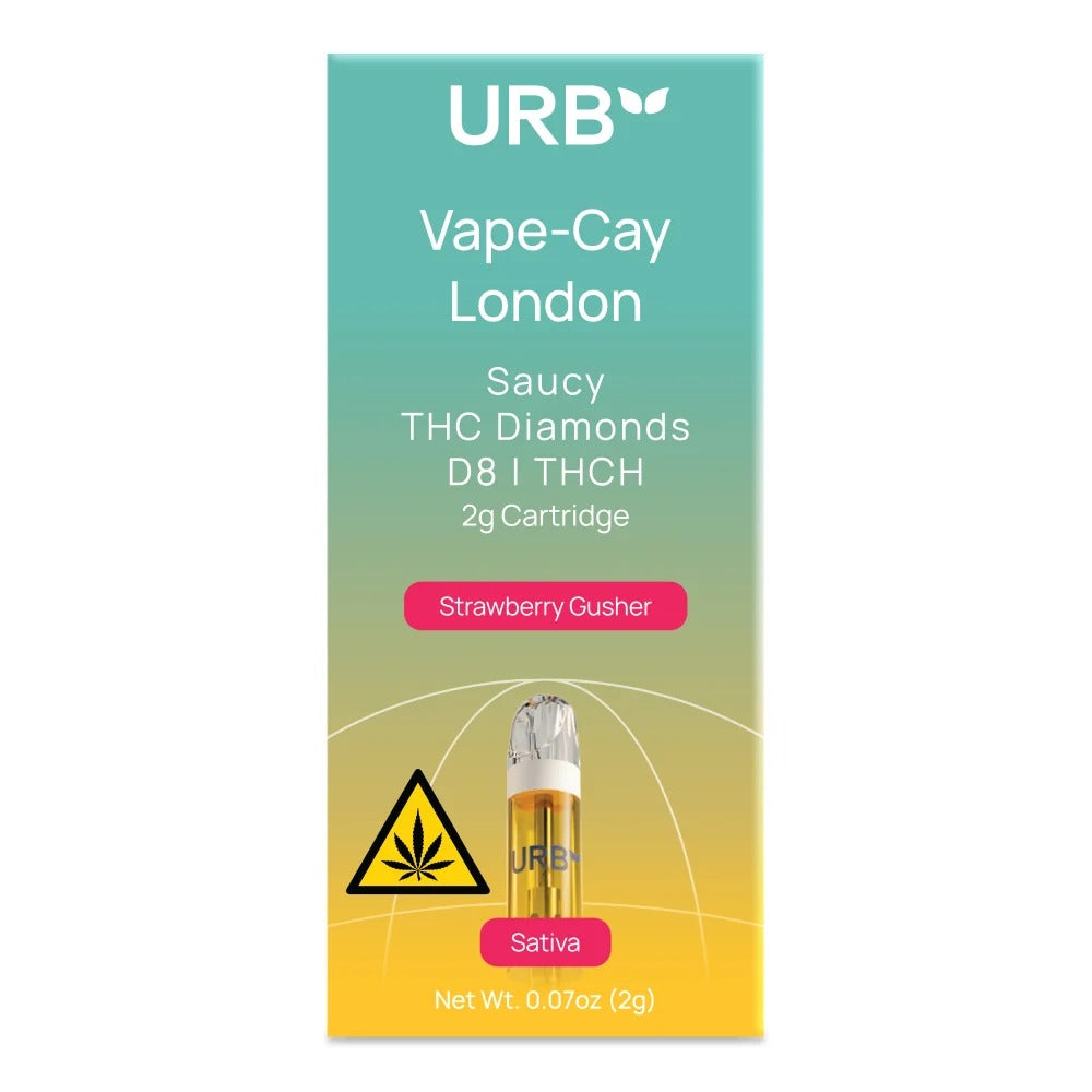 URB  Vape-Cay London Cartridge 2.2ML - Strawberry Gusher - Sativa