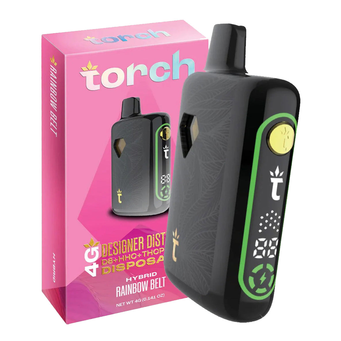 random flavor selection Torch 4g Designer Distillate Vape - Rainbow Belt - Hybrid