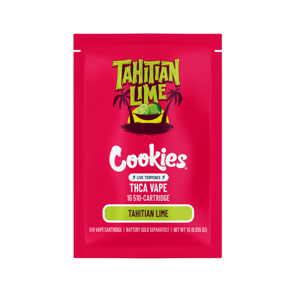 COOKIES TAHITIAN LIME THC-A CARTRIDGE - 1G 510 Thread