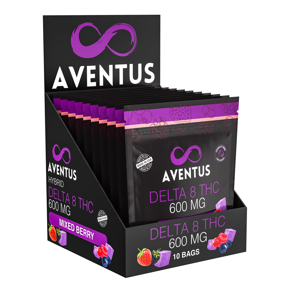 DELTA 8 THC INFUSED GUMMIES MIXED BERRY 600mg